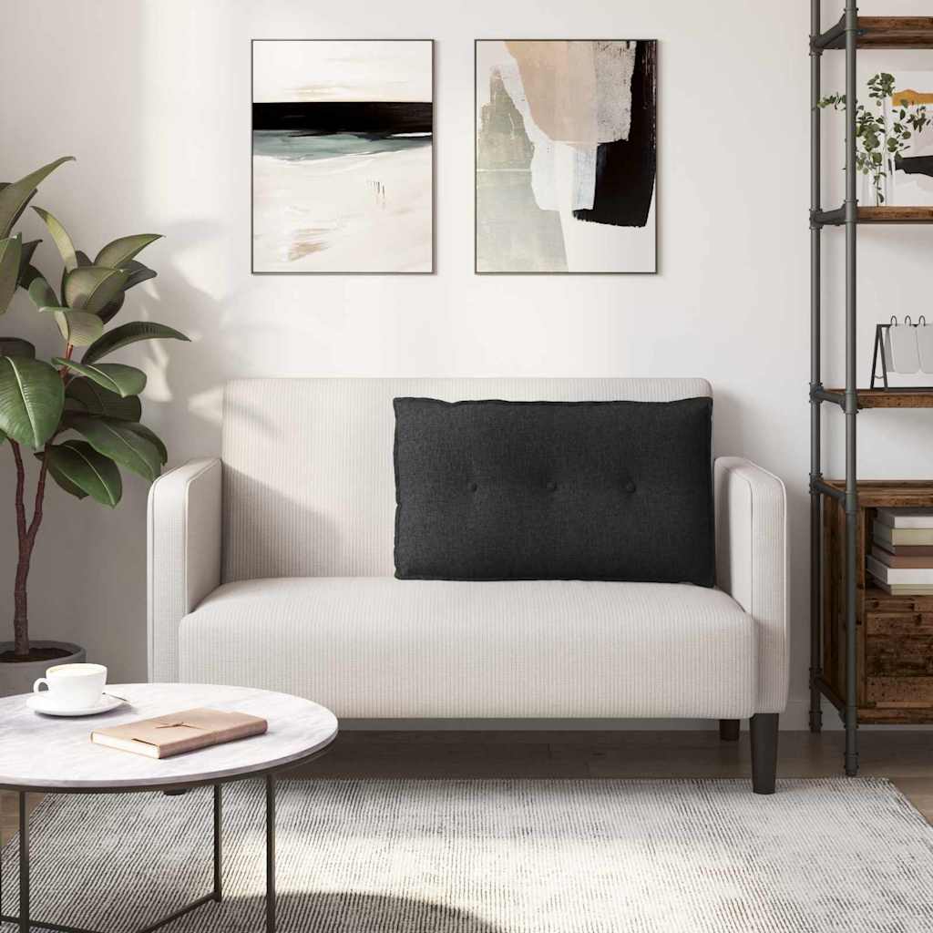 Rugkussen Zwart 80 x 19 x 50 cm Stof is nu te koop bij PeponiXL, paradijselijk wonen!