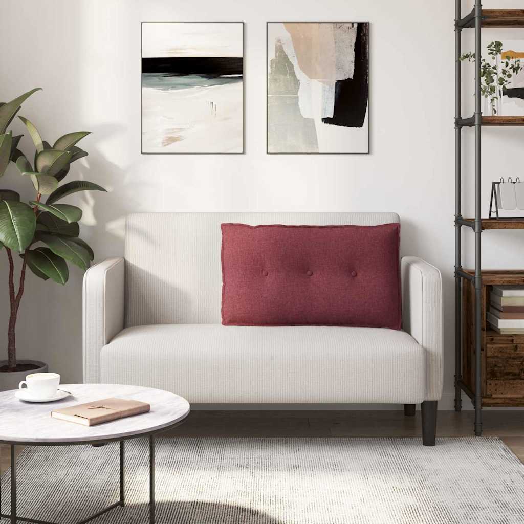 Rugkussen Wijnrood 80 x 19 x 50 cm Stof is nu te koop bij PeponiXL, paradijselijk wonen!