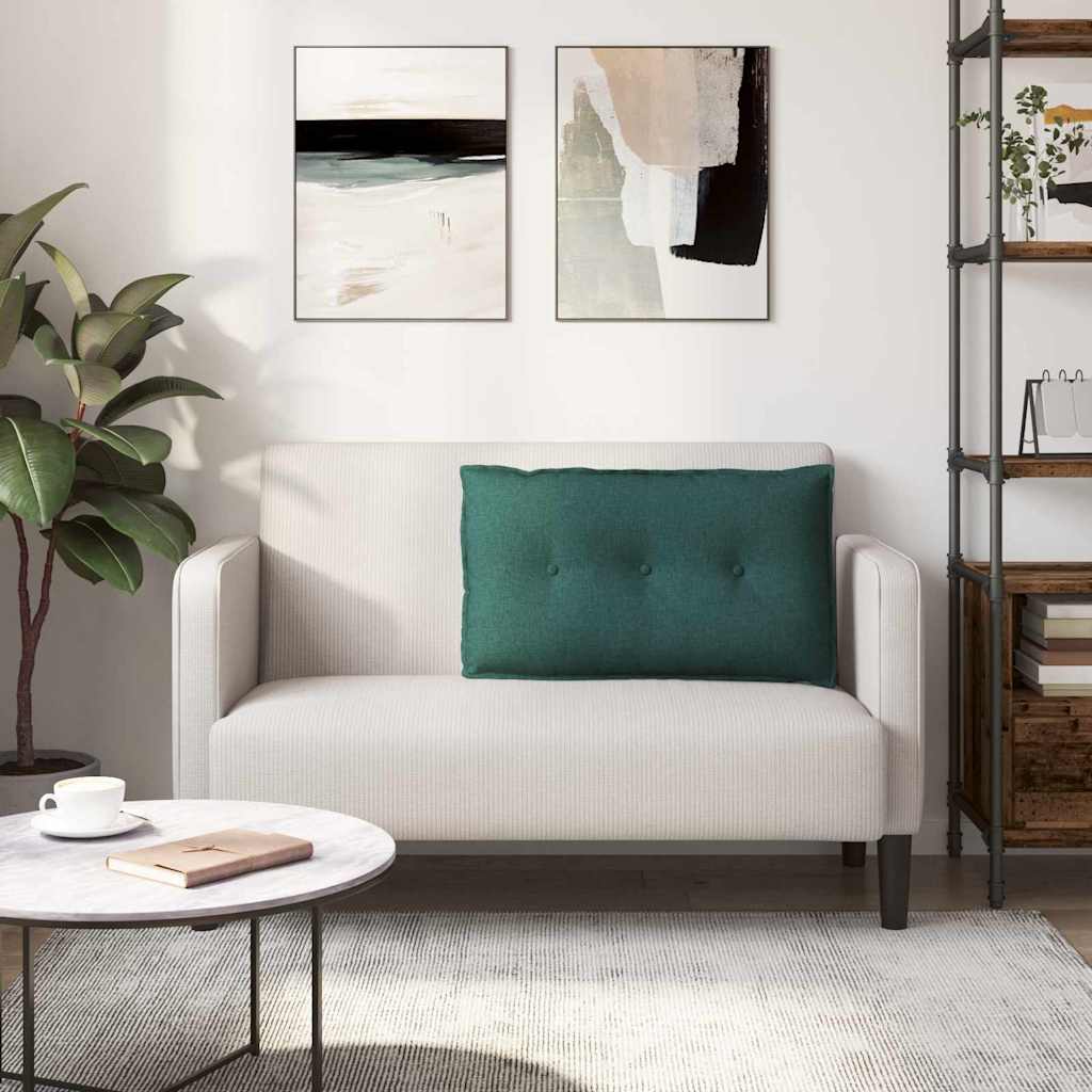 Rugkussen Donkergroen 80 x 19 x 50 cm Stof is nu te koop bij PeponiXL, paradijselijk wonen!