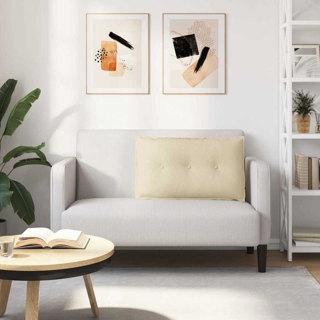 Rugkussen Crème 80 x 19 x 50 cm Stof is nu te koop bij PeponiXL, paradijselijk wonen!