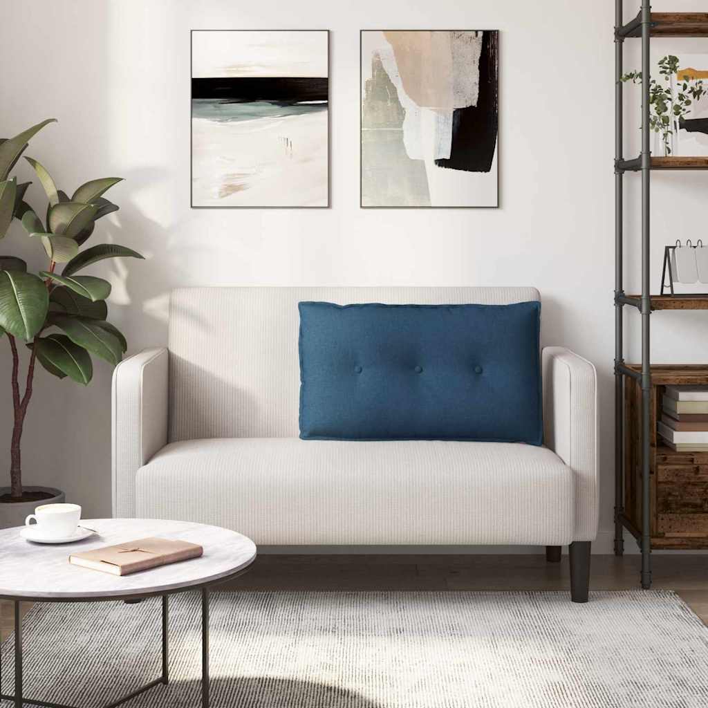 Rugkussen Blauw 80 x 19 x 50 cm Stof is nu te koop bij PeponiXL, paradijselijk wonen!