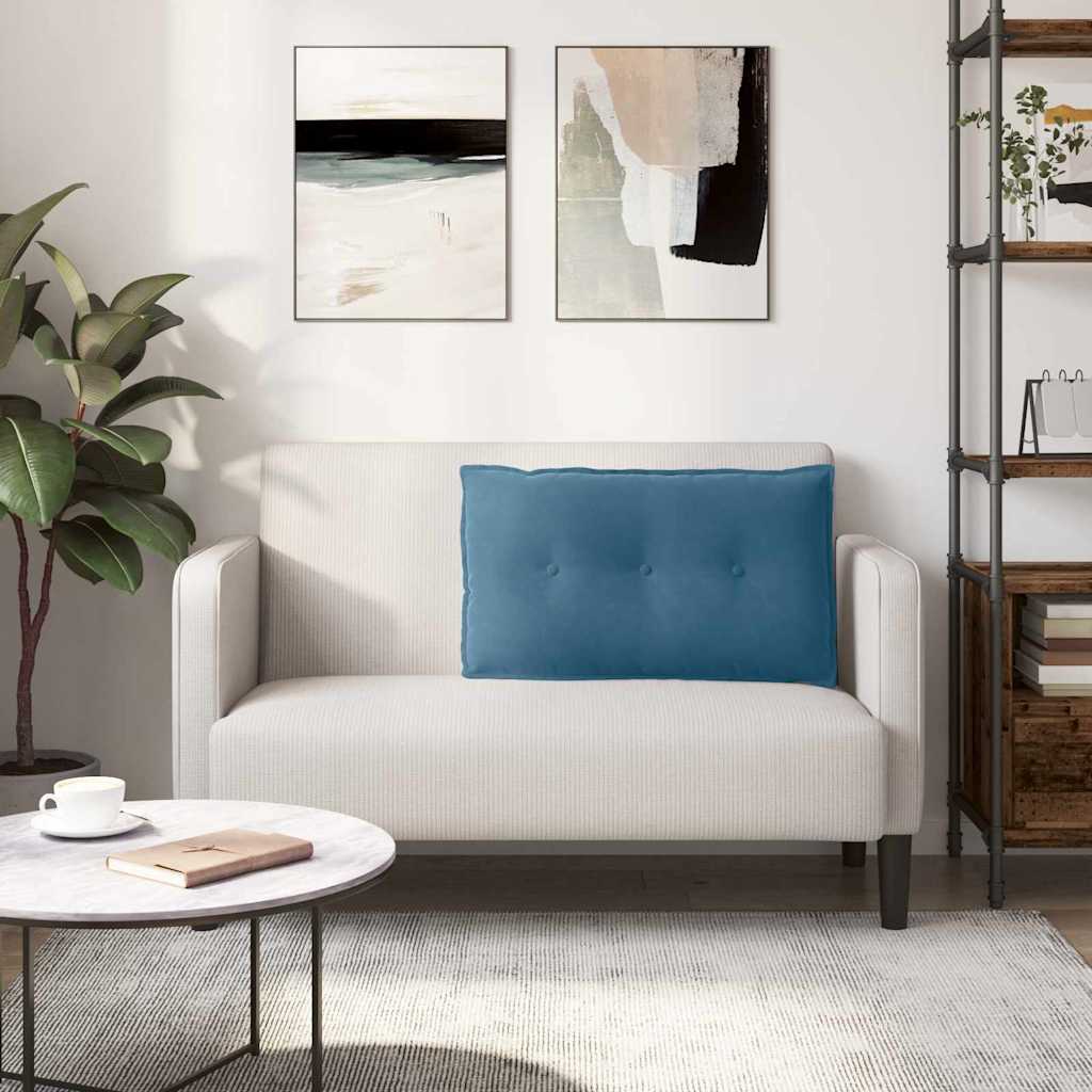 Rugkussen Blauw 80 x 50 cm Cordstof is nu te koop bij PeponiXL, paradijselijk wonen!