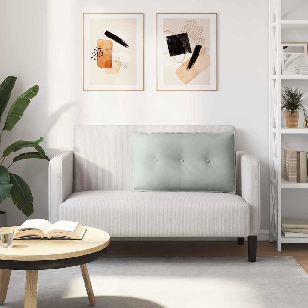 Rugkussen Lichtgrijs 80 x 50 cm Cordstof is nu te koop bij PeponiXL, paradijselijk wonen!