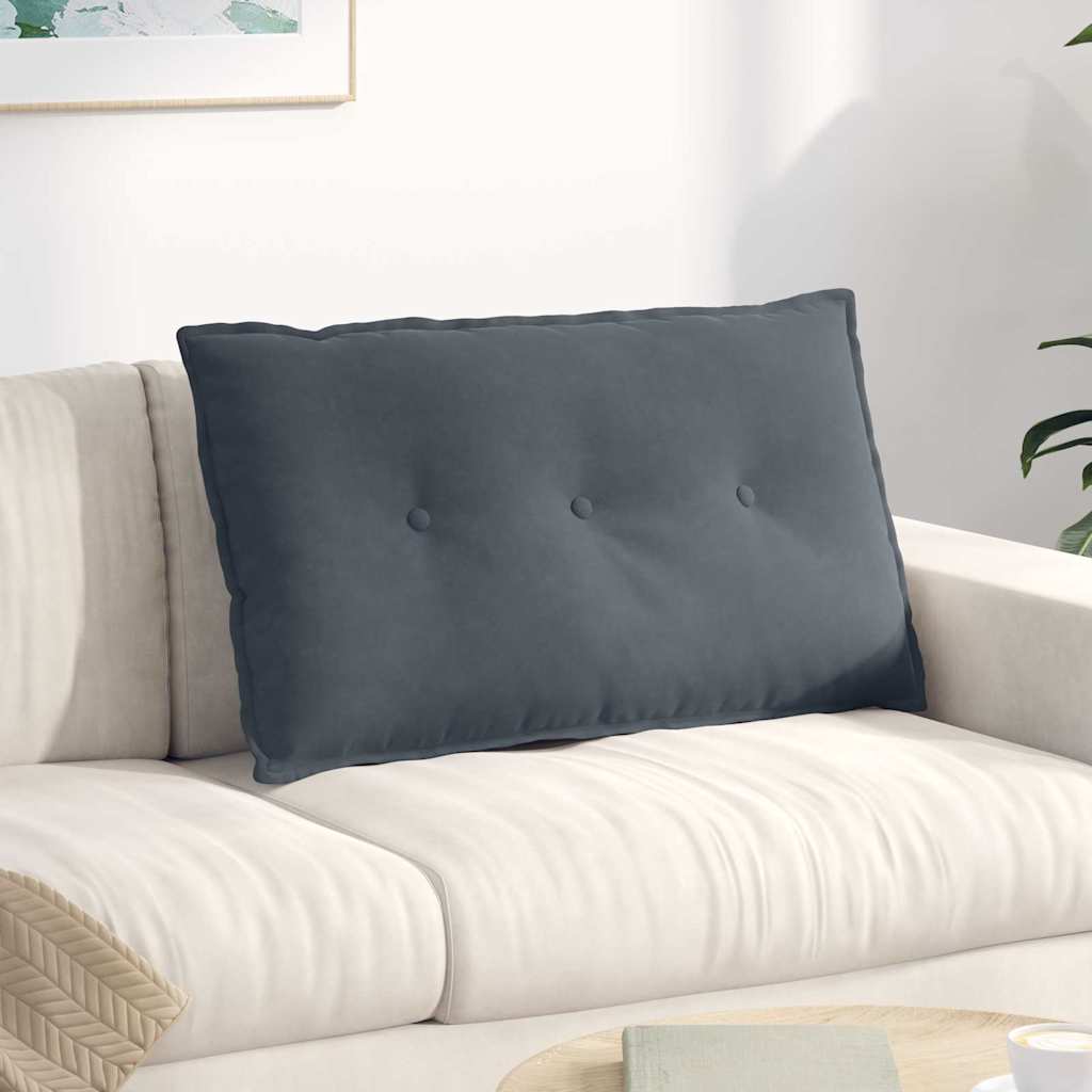 Rugkussen Donkergrijs 80 x 50 cm Cordstof is nu te koop bij PeponiXL, paradijselijk wonen!