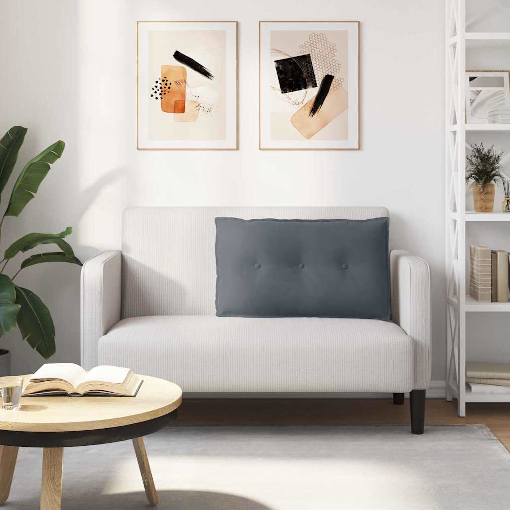 Rugkussen Donkergrijs 80 x 50 cm Cordstof is nu te koop bij PeponiXL, paradijselijk wonen!