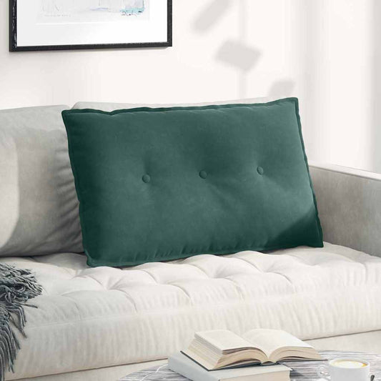 Rugkussen Donkergroen 80 x 50 cm Cordstof is nu te koop bij PeponiXL, paradijselijk wonen!