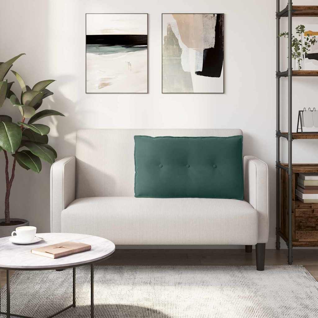 Rugkussen Donkergroen 80 x 50 cm Cordstof is nu te koop bij PeponiXL, paradijselijk wonen!