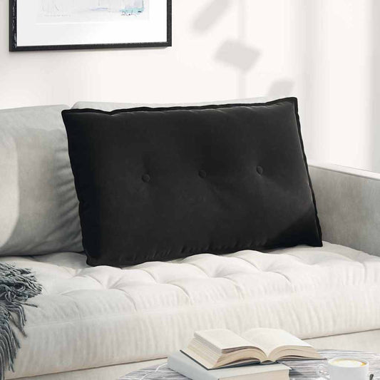 Rugkussen Zwart 80 x 50 cm Cordstof is nu te koop bij PeponiXL, paradijselijk wonen!