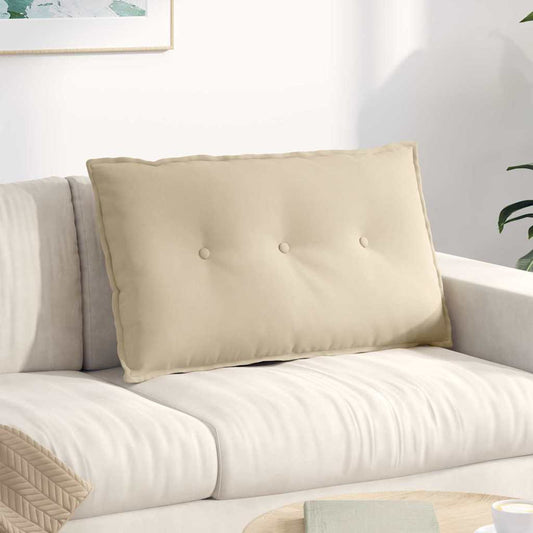 Rugkussen Crème 80 x 50 cm Microvezel Stof is nu te koop bij PeponiXL, paradijselijk wonen!
