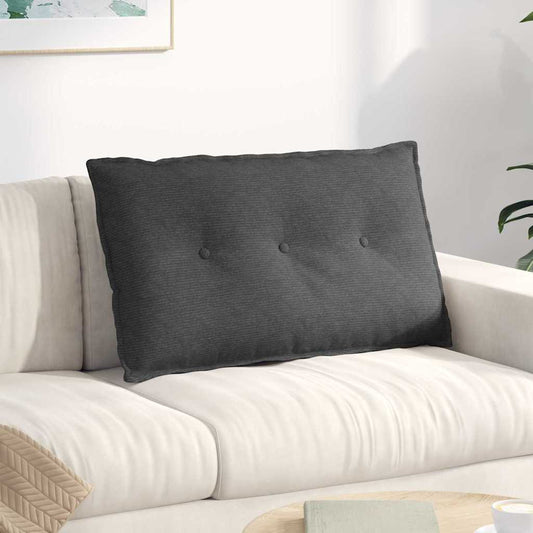 Rugkussen Donkergrijs 80 x 50 cm Cordstof is nu te koop bij PeponiXL, paradijselijk wonen!