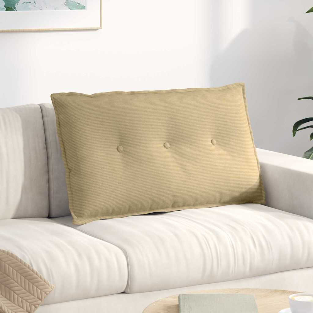 Rugkussen Grijs groen 80 x 50 cm Cordstof is nu te koop bij PeponiXL, paradijselijk wonen!