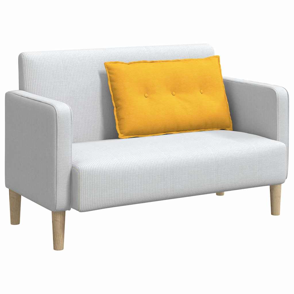 Rugkussen Lichtgeel 80 x 50 cm Cordstof is nu te koop bij PeponiXL, paradijselijk wonen!