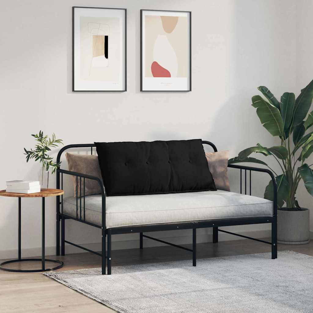 Rugkussen Zwart 100 x 50 cm Microvezel Stof is nu te koop bij PeponiXL, paradijselijk wonen!