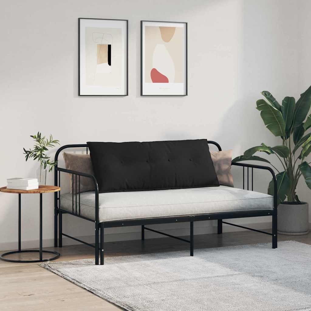 Rugkussen Zwart 120 x 50 cm Microvezel Stof is nu te koop bij PeponiXL, paradijselijk wonen!