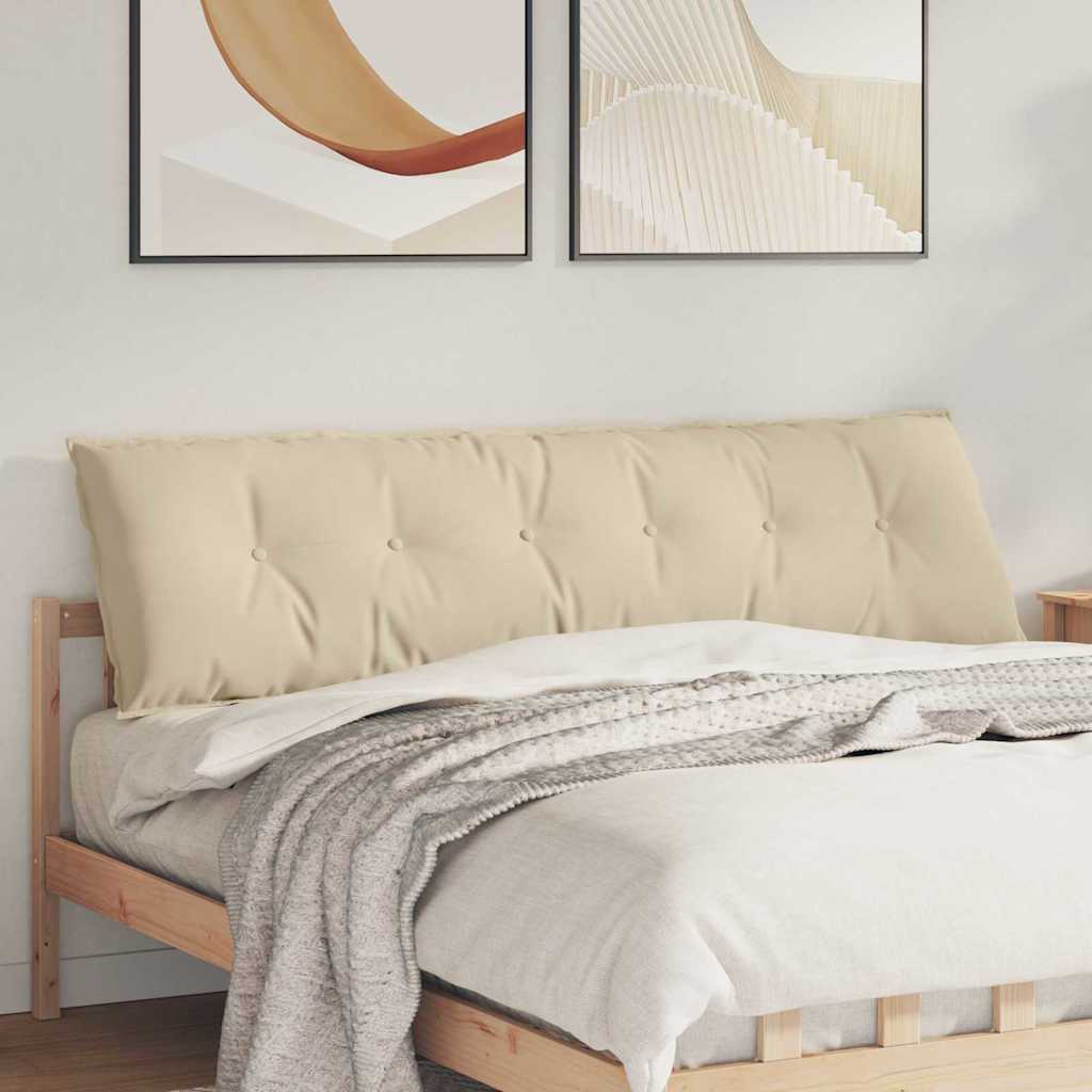 Rugkussen Crème 180 x 50 cm Microvezel Stof is nu te koop bij PeponiXL, paradijselijk wonen!