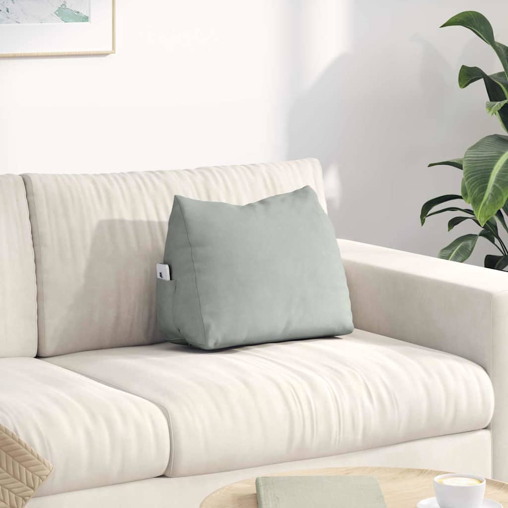 Rugkussen Lichtgrijs 45 x 20 x 35 cm Cordstof is nu te koop bij PeponiXL, paradijselijk wonen!