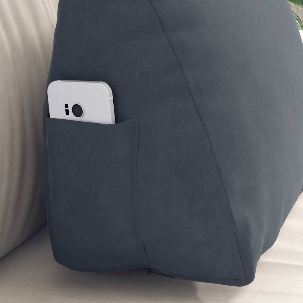Rugkussen Donkergrijs 45 x 20 x 35 cm Cordstof is nu te koop bij PeponiXL, paradijselijk wonen!