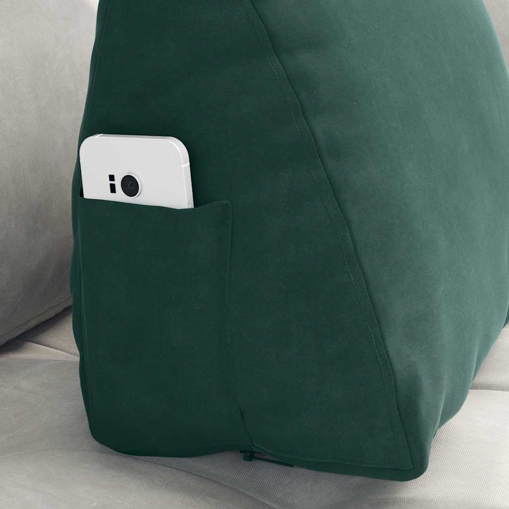 Rugkussen Donkergroen 45 x 20 x 35 cm Cordstof is nu te koop bij PeponiXL, paradijselijk wonen!