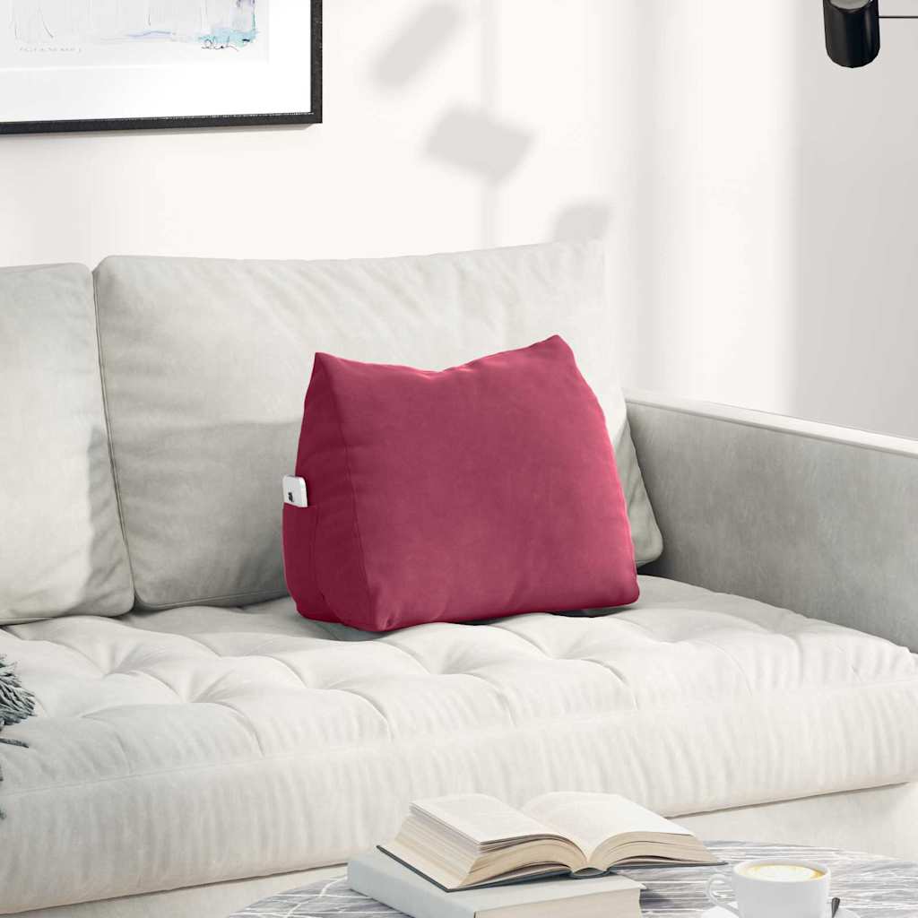 Rugkussen Wijnrood 45 x 20 x 35 cm Cordstof is nu te koop bij PeponiXL, paradijselijk wonen!