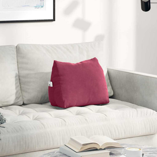 Rugkussen Wijnrood 45 x 20 x 35 cm Cordstof is nu te koop bij PeponiXL, paradijselijk wonen!