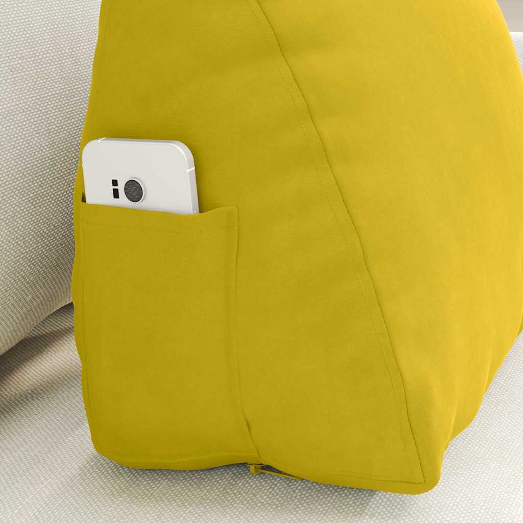 Rugkussen Geel 45 x 20 x 35 cm Cordstof is nu te koop bij PeponiXL, paradijselijk wonen!