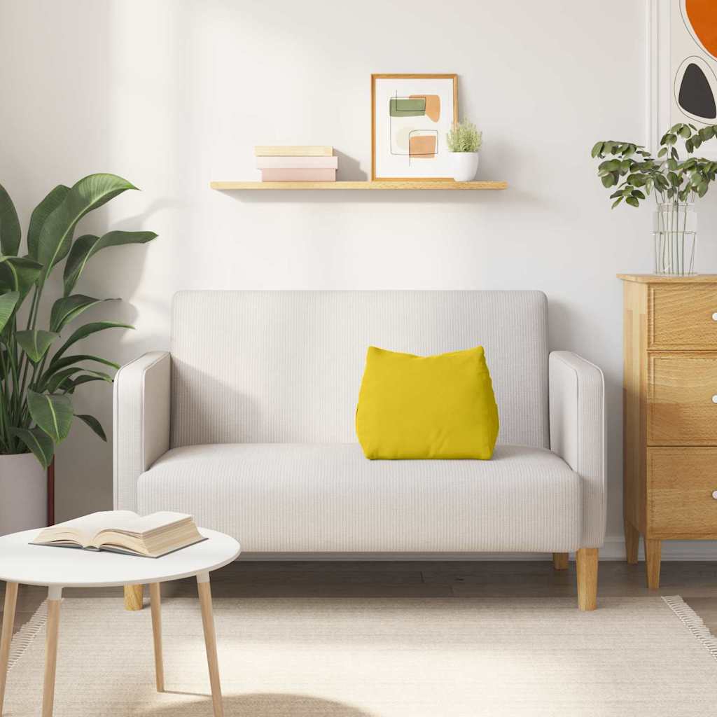 Rugkussen Geel 45 x 20 x 35 cm Cordstof is nu te koop bij PeponiXL, paradijselijk wonen!