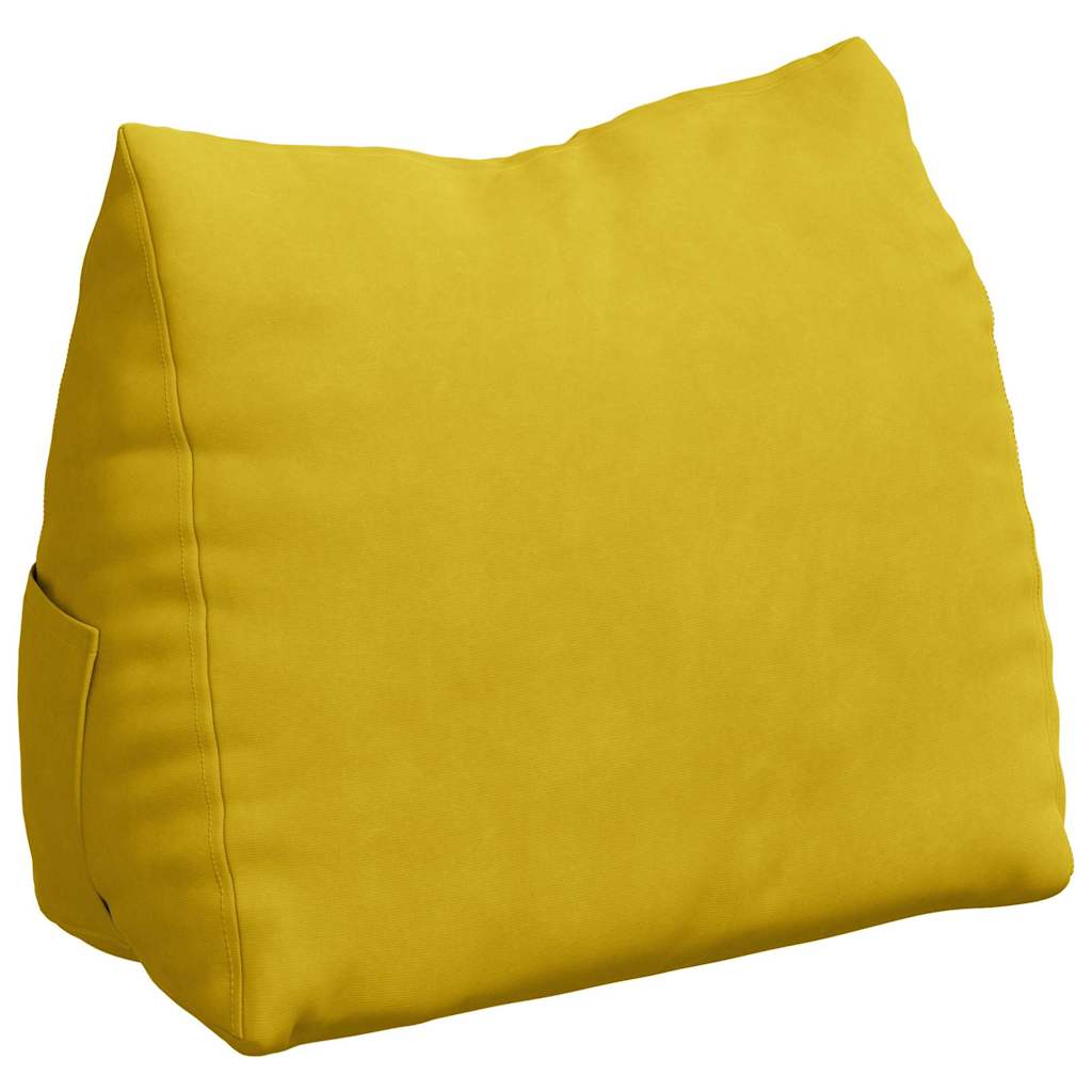 Rugkussen Geel 45 x 20 x 35 cm Cordstof is nu te koop bij PeponiXL, paradijselijk wonen!