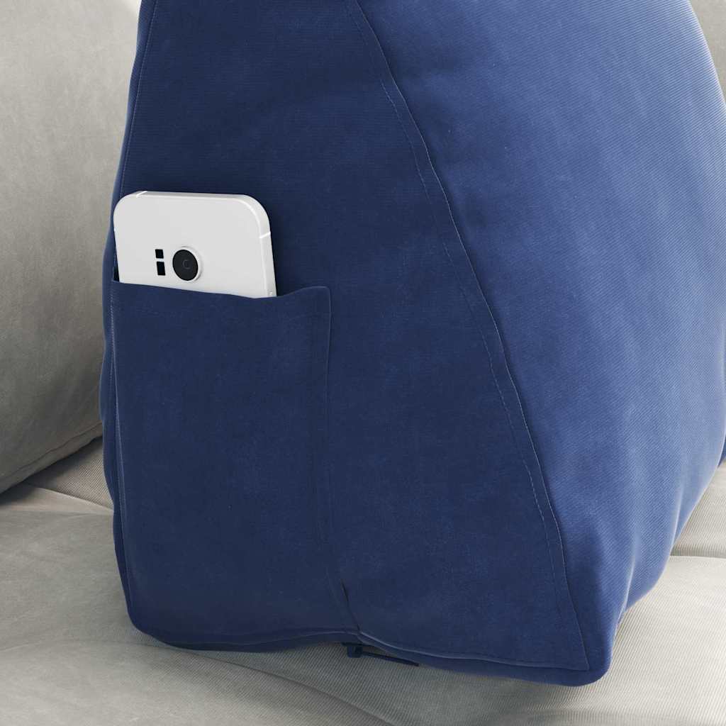 Rugkussen Politieblauw 45 x 20 x 35 cm Cordstof is nu te koop bij PeponiXL, paradijselijk wonen!
