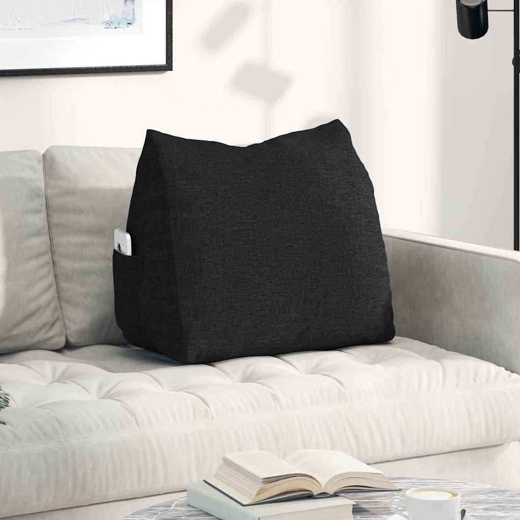 Rugkussen Zwart 60 x 20 x 50 cm Stof is nu te koop bij PeponiXL, paradijselijk wonen!