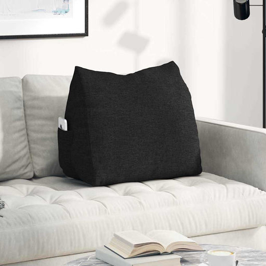 Rugkussen Zwart 60 x 20 x 50 cm Stof is nu te koop bij PeponiXL, paradijselijk wonen!