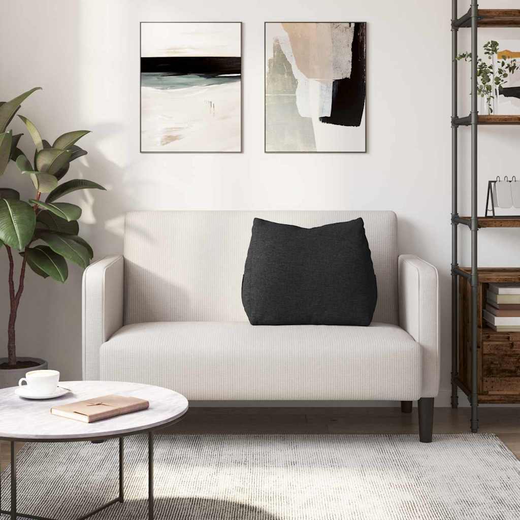 Rugkussen Zwart 60 x 20 x 50 cm Stof is nu te koop bij PeponiXL, paradijselijk wonen!