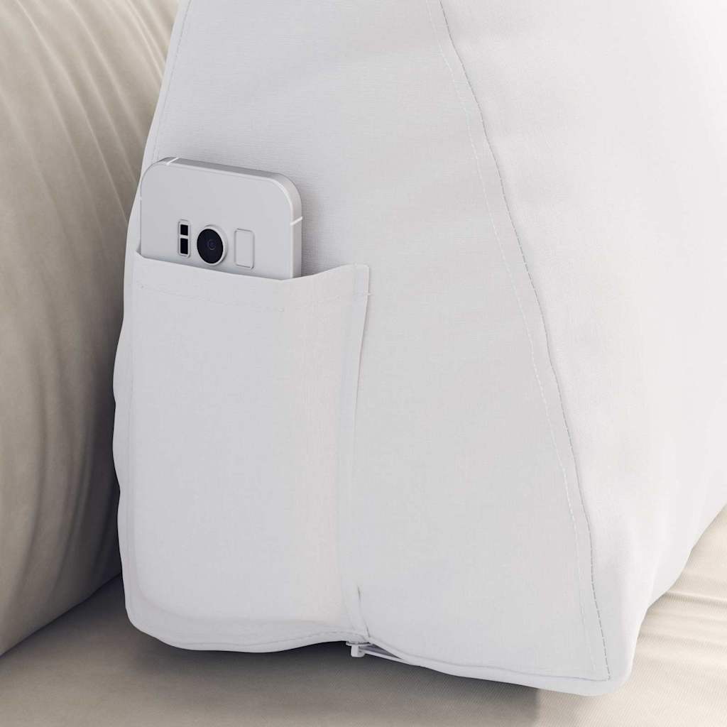 Rugkussen Wit 60 x 20 x 50 cm Stof is nu te koop bij PeponiXL, paradijselijk wonen!