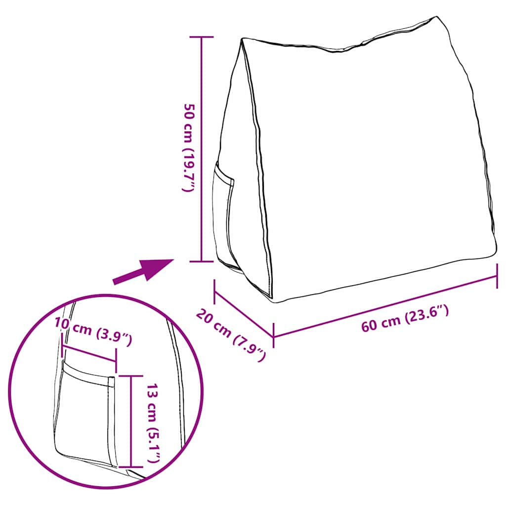 Rugkussen Geel 60 x 20 x 50 cm Cordstof is nu te koop bij PeponiXL, paradijselijk wonen!