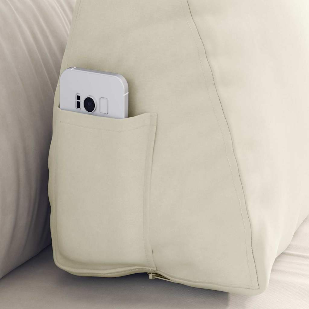 Rugkussen Crème 60 x 20 x 50 cm Cordstof is nu te koop bij PeponiXL, paradijselijk wonen!