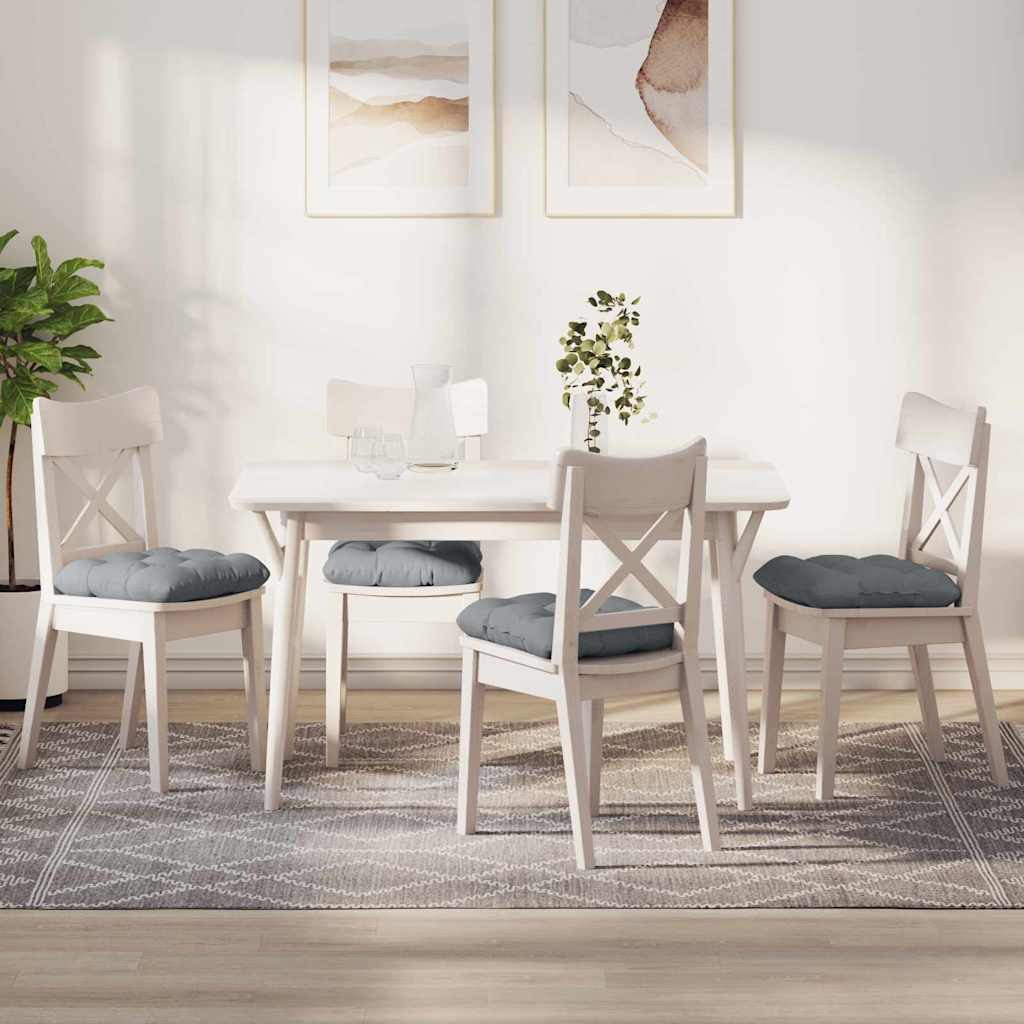 Zitkussens 4 pcs Lichtgrijs 40 x 40 x 12 cm Stof is nu te koop bij PeponiXL, paradijselijk wonen!