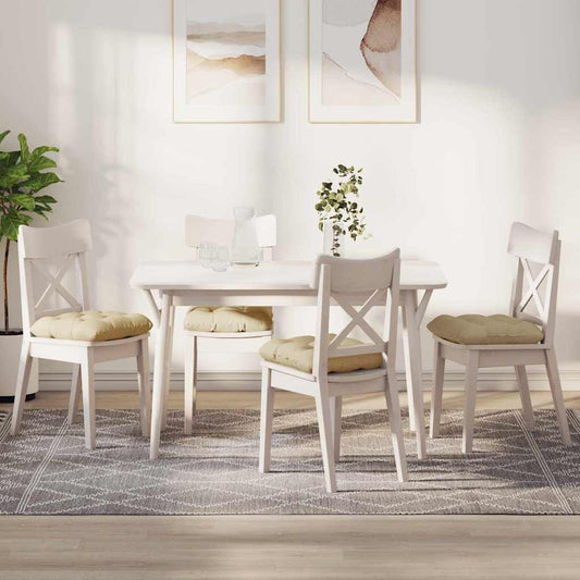 Zitkussens 4 pcs Crème 40 x 40 x 12 cm Stof is nu te koop bij PeponiXL, paradijselijk wonen!