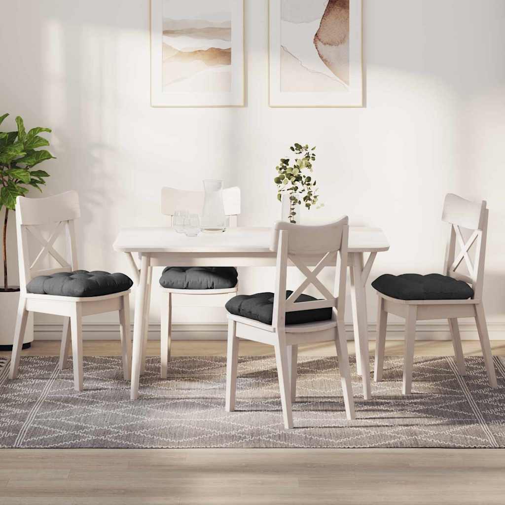 Zitkussens 4 pcs Donkergrijs 40 x 40 cm Katoen Stof is nu te koop bij PeponiXL, paradijselijk wonen!