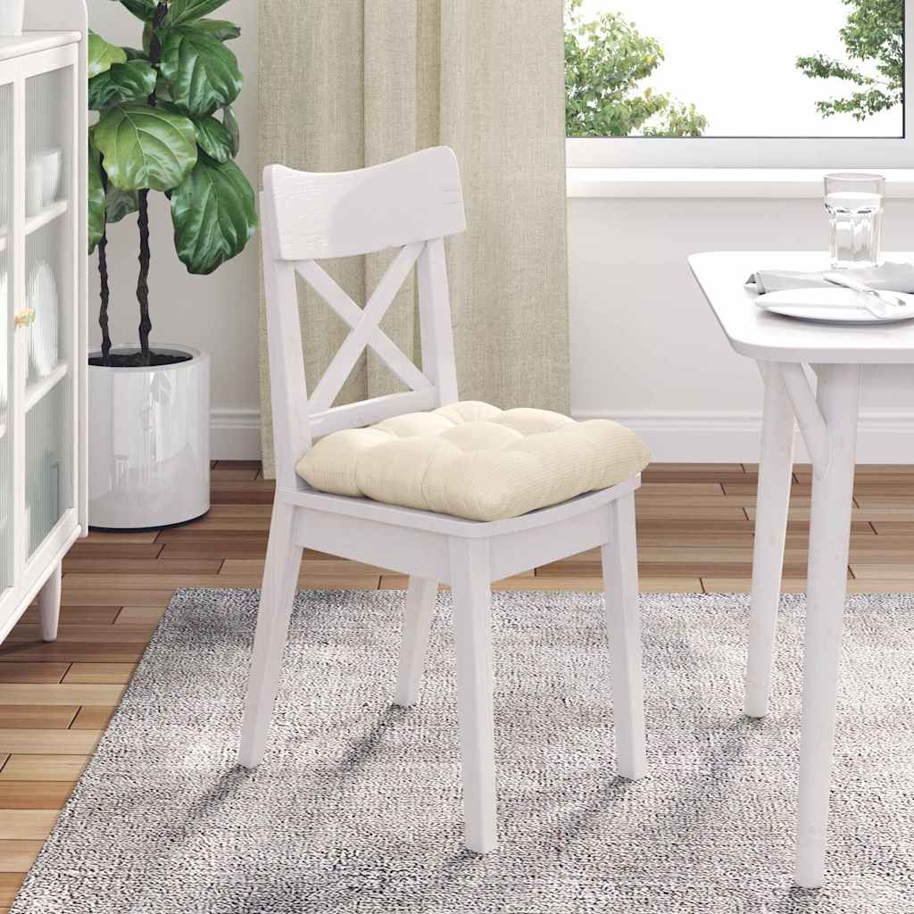 Zitkussens 4 pcs Crème 40 x 40 cm Katoen Stof is nu te koop bij PeponiXL, paradijselijk wonen!