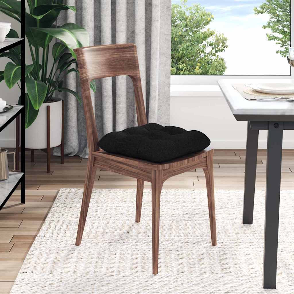 Zitkussens 4 pcs Zwart 45 x 45 x 12 cm Stof is nu te koop bij PeponiXL, paradijselijk wonen!