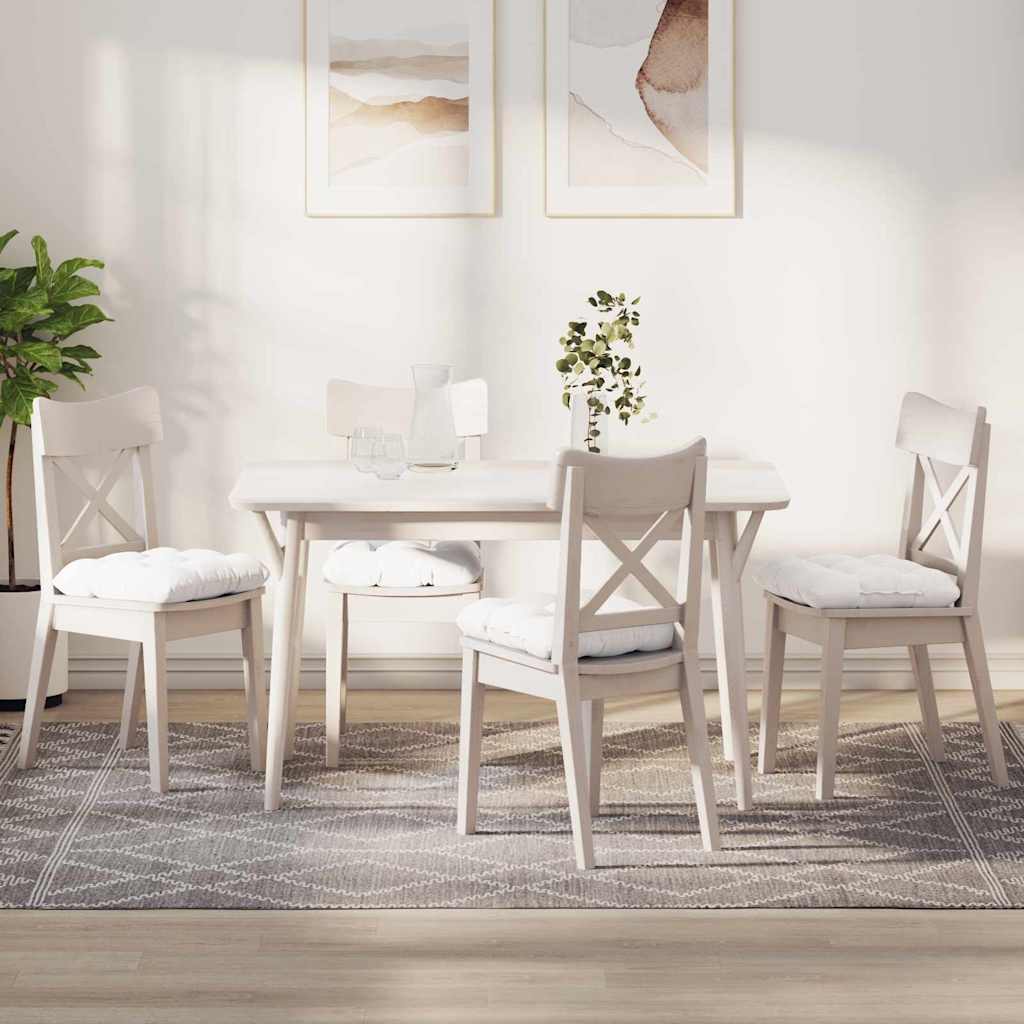 Zitkussens 4 pcs Wit 45 x 45 x 12 cm Stof is nu te koop bij PeponiXL, paradijselijk wonen!