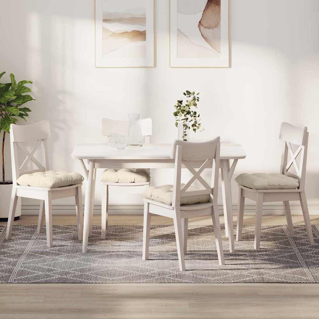Zitkussens 4 pcs Crème 45 x 45 cm Katoen Stof is nu te koop bij PeponiXL, paradijselijk wonen!