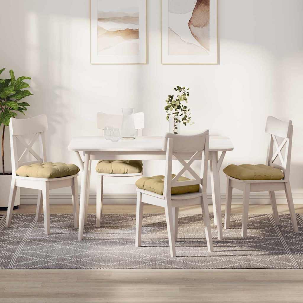 Zitkussens 4 pcs Grijs groen 45 x 45 cm Katoen Stof is nu te koop bij PeponiXL, paradijselijk wonen!