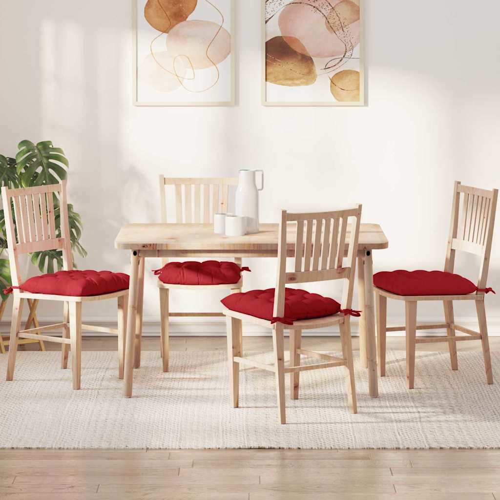 Zitkussens 2 pcs Rood 40 x 40 x 6 cm Stof is nu te koop bij PeponiXL, paradijselijk wonen!