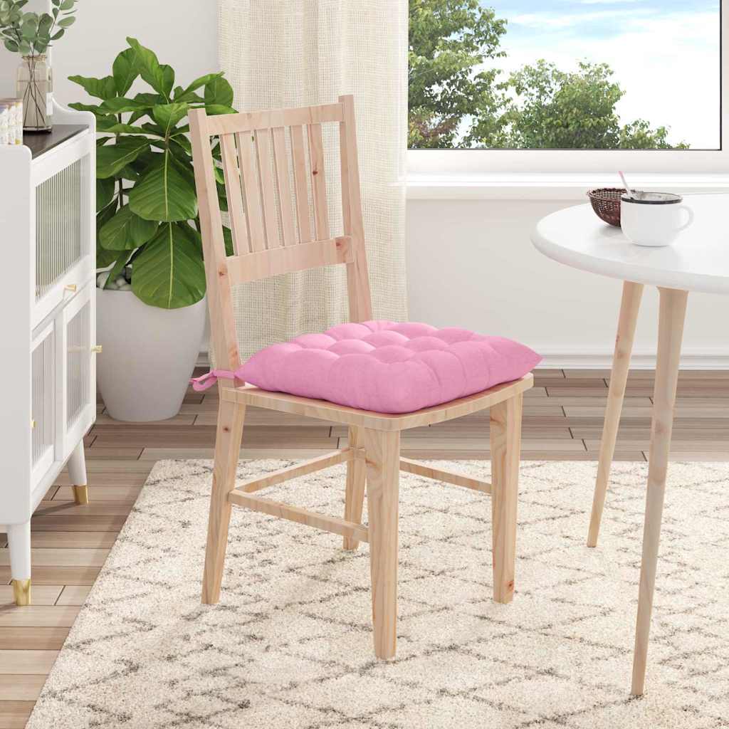 Zitkussens 2 pcs Roze 40 x 40 x 6 cm Stof is nu te koop bij PeponiXL, paradijselijk wonen!
