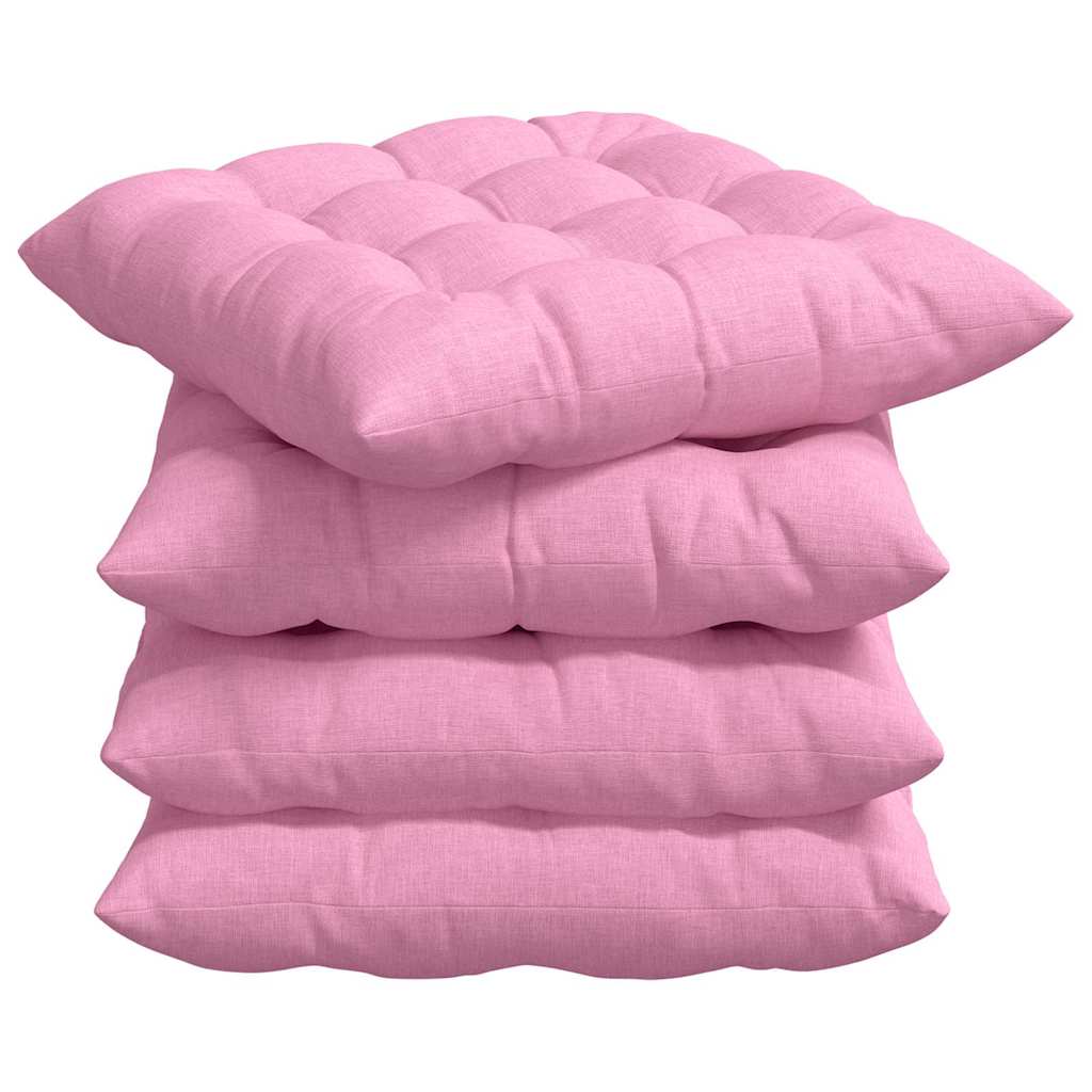 Zitkussens 2 pcs Roze 40 x 40 x 6 cm Stof is nu te koop bij PeponiXL, paradijselijk wonen!
