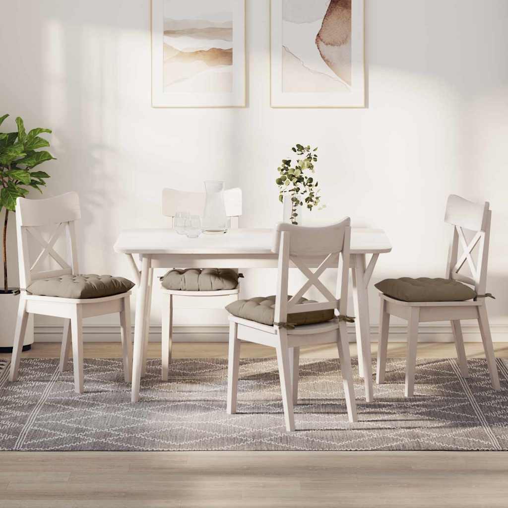 Zitkussens 4 stuks Taupe 40 x 40 x 6 cm Microfibre is nu te koop bij PeponiXL, paradijselijk wonen!