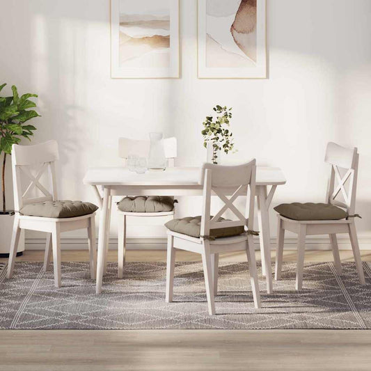 Zitkussens 4 stuks Taupe 40 x 40 x 6 cm Microfibre is nu te koop bij PeponiXL, paradijselijk wonen!