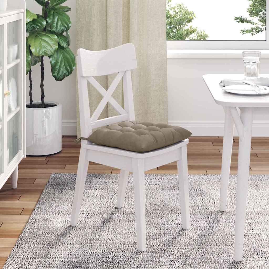 Zitkussens 4 stuks Taupe 40 x 40 x 6 cm Microfibre is nu te koop bij PeponiXL, paradijselijk wonen!