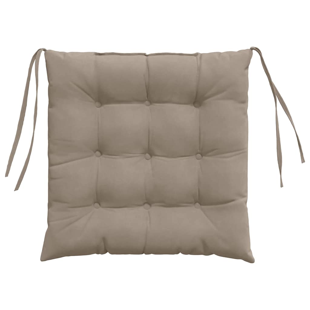 Zitkussens 4 stuks Taupe 40 x 40 x 6 cm Microfibre is nu te koop bij PeponiXL, paradijselijk wonen!