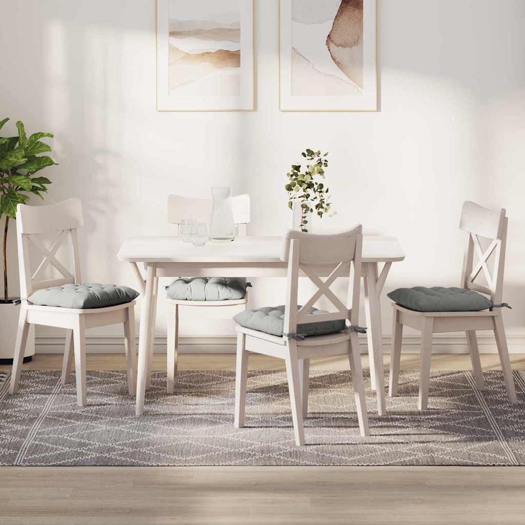 Zitkussens 4 pcs Lichtgrijs 40 x 40 x 6 cm Microfibre is nu te koop bij PeponiXL, paradijselijk wonen!